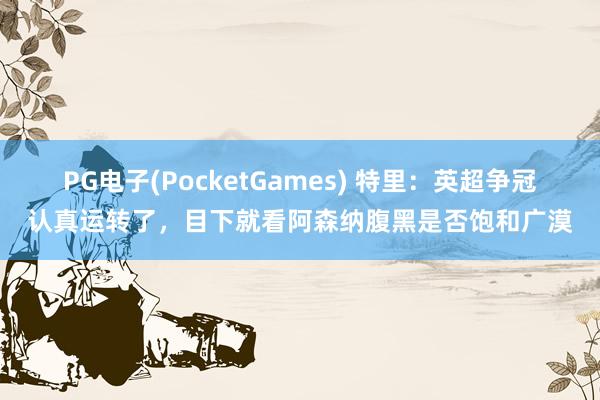 PG电子(PocketGames) 特里：英超争冠认真运转了，目下就看阿森纳腹黑是否饱和广漠