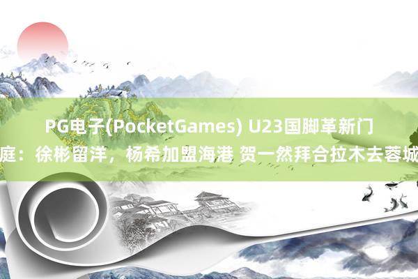 PG电子(PocketGames) U23国脚革新门庭：徐彬留洋，杨希加盟海港 贺一然拜合拉木去蓉城