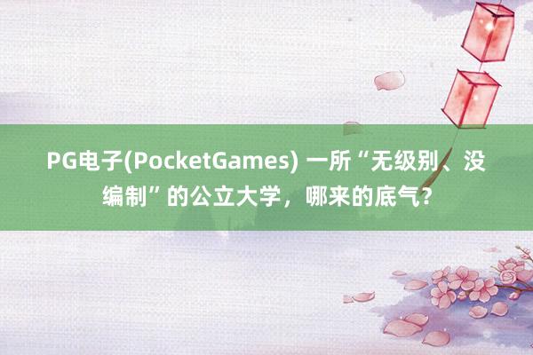 PG电子(PocketGames) 一所“无级别、没编制”的公立大学，哪来的底气？