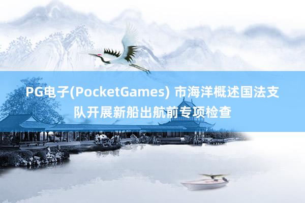PG电子(PocketGames) 市海洋概述国法支队开展新船出航前专项检查