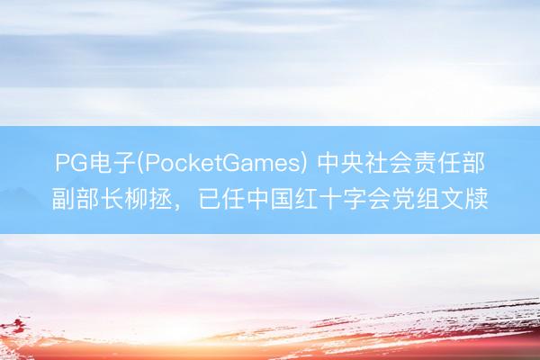 PG电子(PocketGames) 中央社会责任部副部长柳拯，已任中国红十字会党组文牍