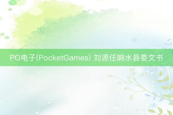 PG电子(PocketGames) 刘源任响水县委文书