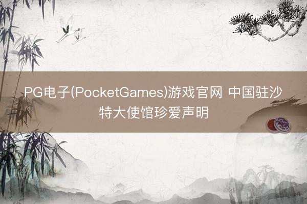 PG电子(PocketGames)游戏官网 中国驻沙特大使馆珍爱声明