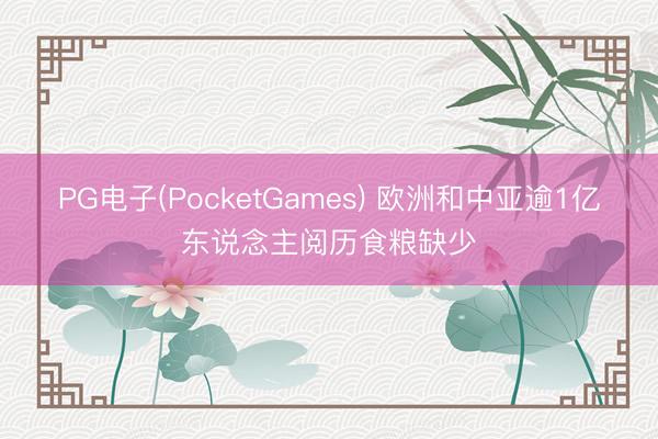PG电子(PocketGames) 欧洲和中亚逾1亿东说念主阅历食粮缺少