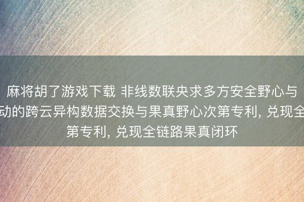 麻将胡了游戏下载 非线数联央求多方安全野心与图神经麇集开动的跨云异构数据交换与果真野心次第专利， 兑现全链路果真闭环